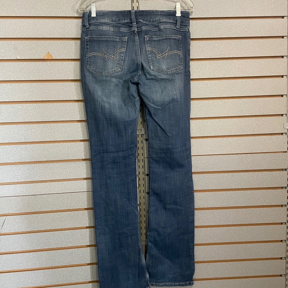 Wrangler Womens Western Cowgirl Riding Boot Cut Jeans Size 5x36 Blue Denim